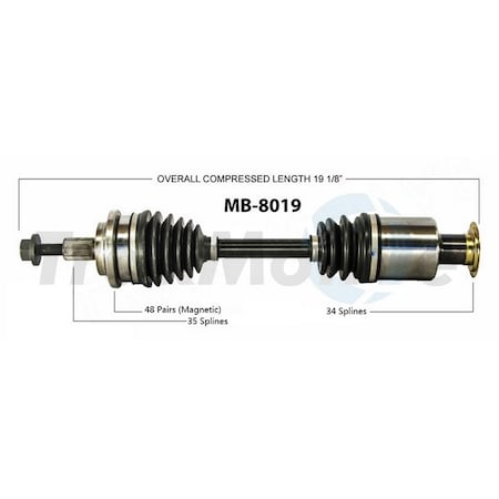 Surtrack Axle Cv Axle Shaft, Mb-8019 MB-8019
